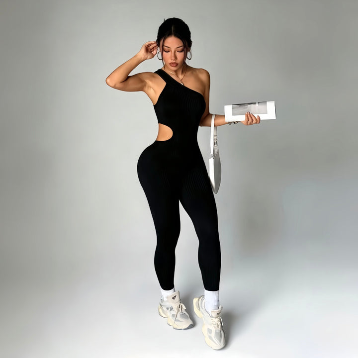 One Shoulder Yoga Jumpsuit