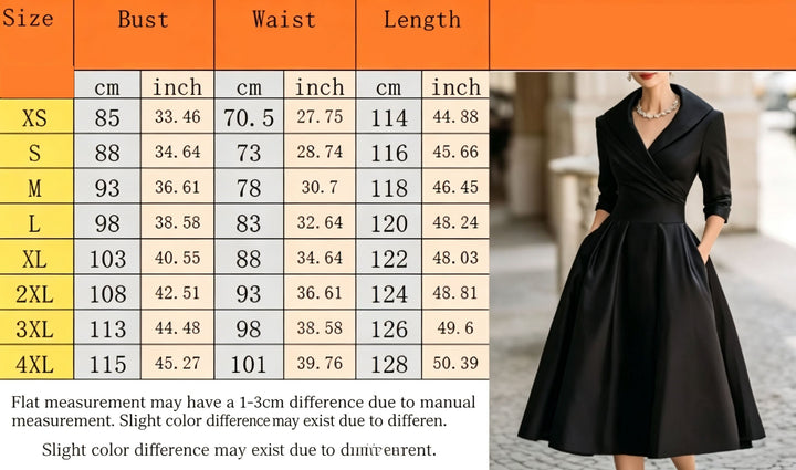 Satin Formal Wrap Long Sleeve A Line Midi Dress