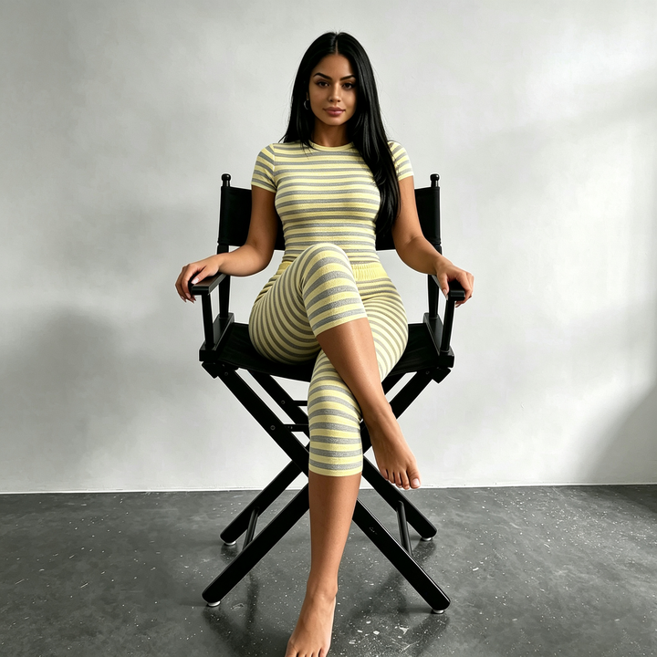 Striped two-tone home set