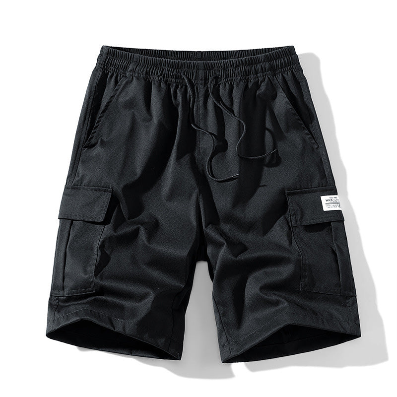 Solid color, simple, casual, and versatile five-point pants