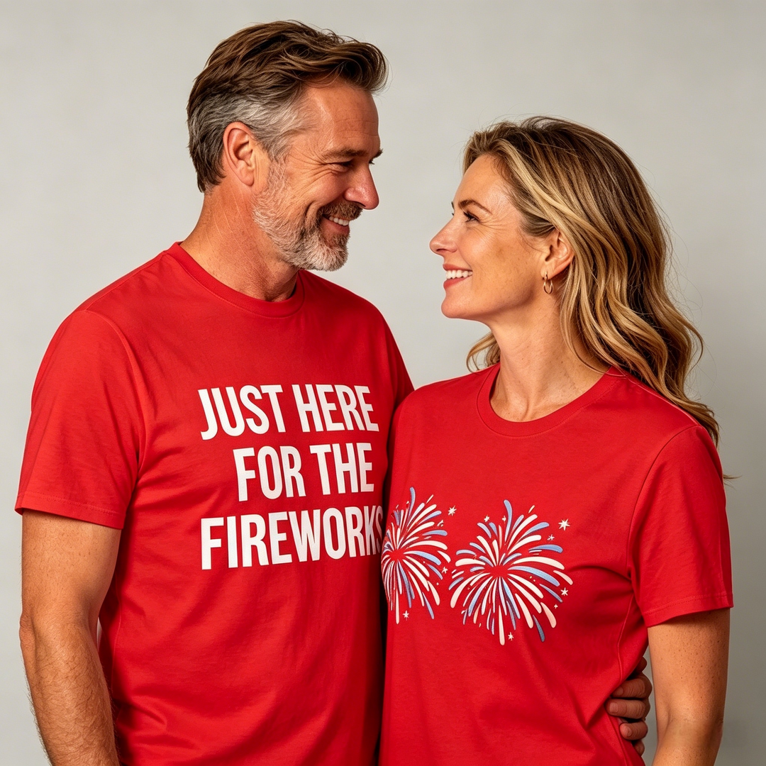 Fireworks Graphic Tee — Matching Couple&