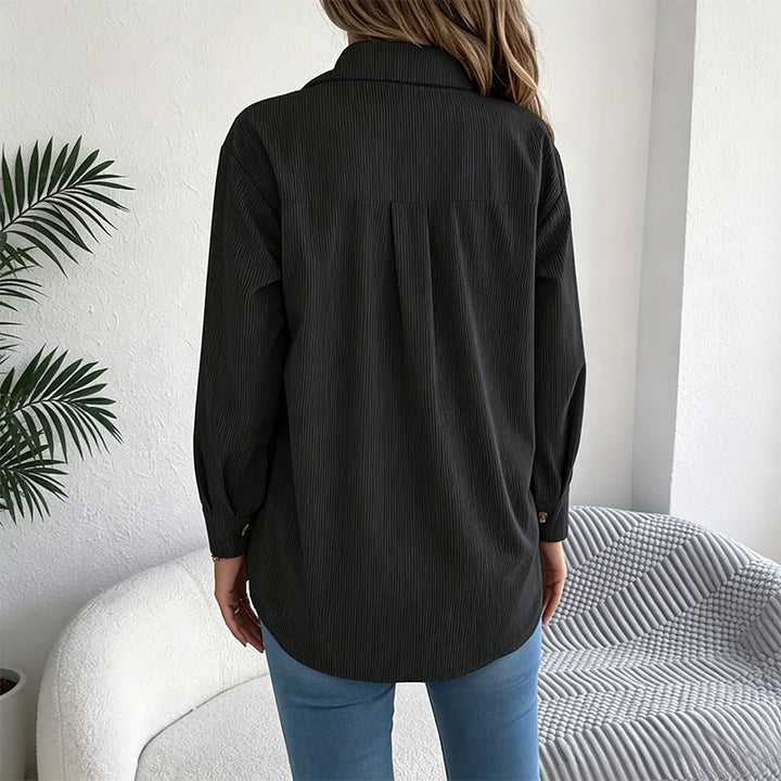 Long-sleeve corduroy jacket