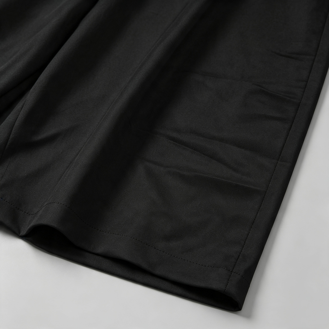 Pleated wide-leg suit trousers
