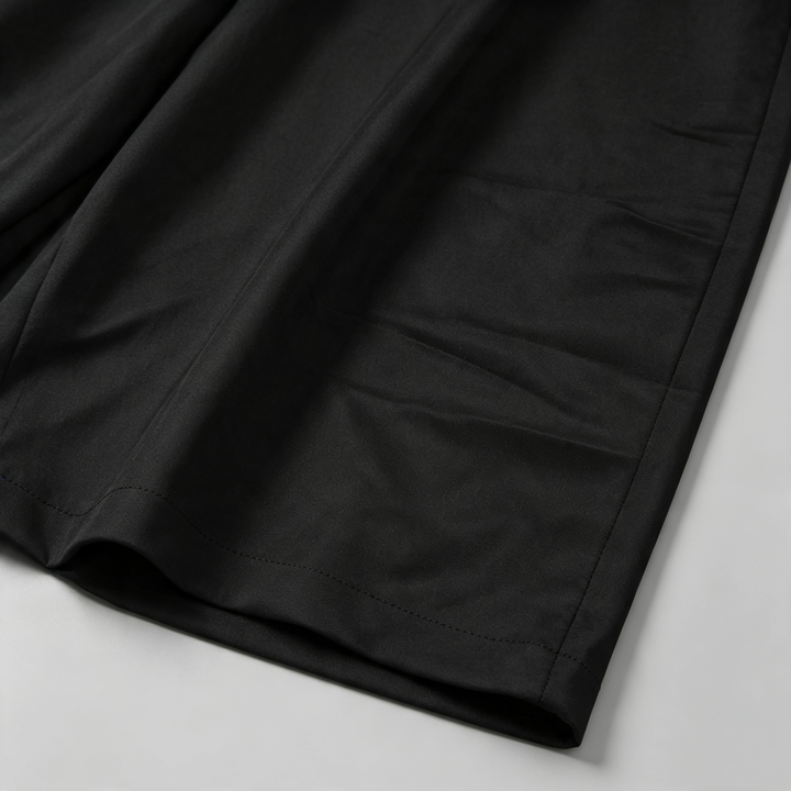 Pleated wide-leg suit trousers