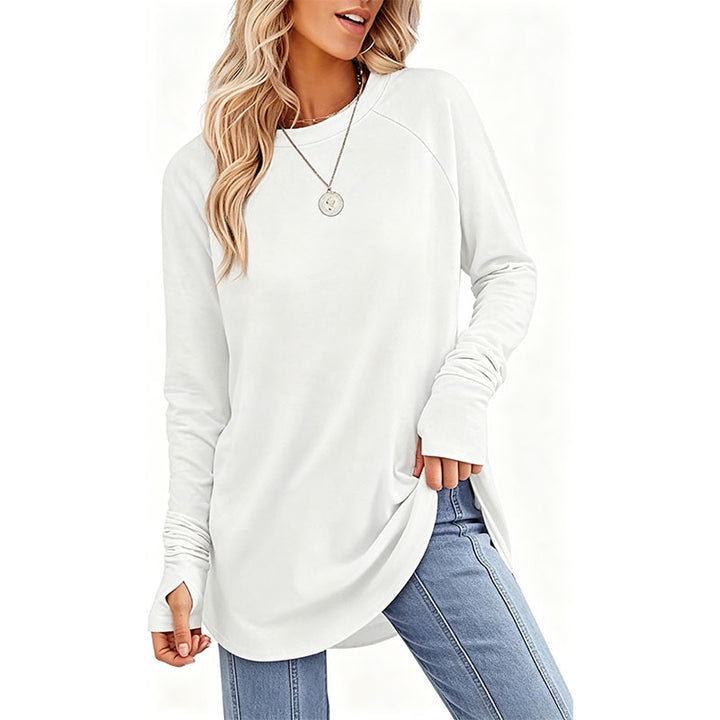 Casual long-sleeve crew-neck base layer