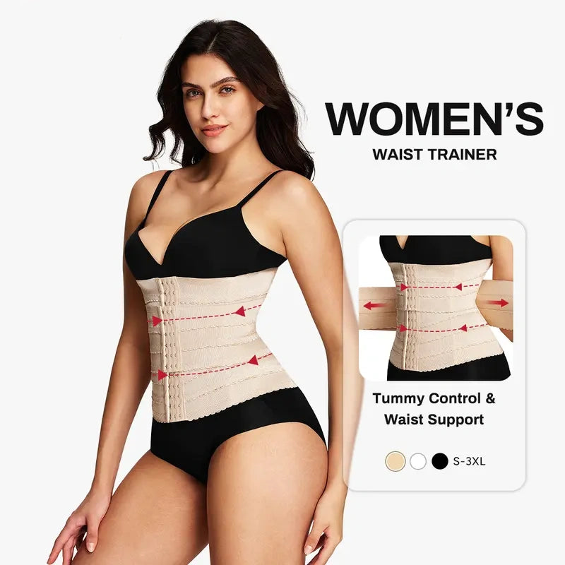 Women Adjustable Waist Trainer Corset, Tummy Control &amp; Waist Support Shapewear