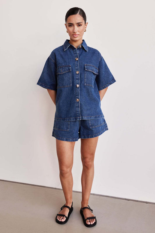 Denim Utility Two-Piece Set Easy outfit. Instant cool.