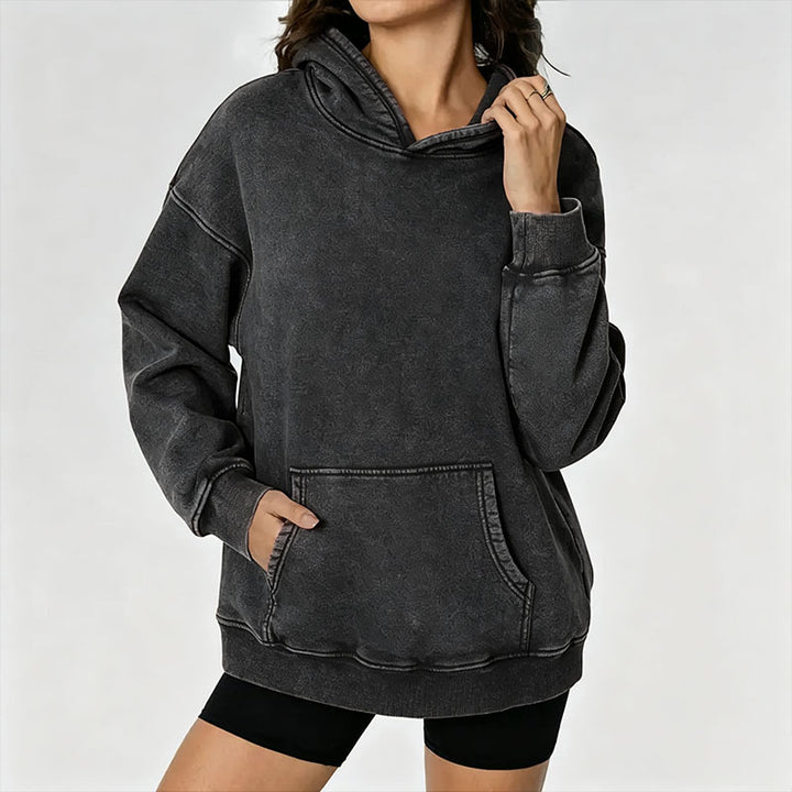 Plus-size hooded sweatshirt