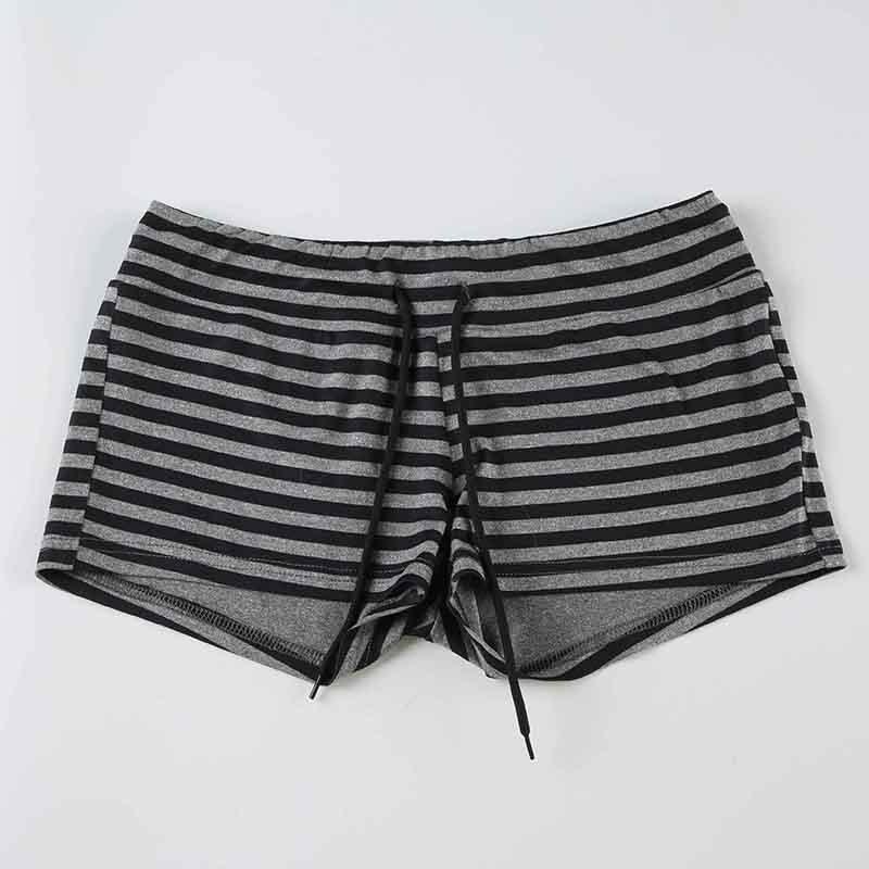 Multi-Style Striped Co-Ord Set | Halter / Off-Shoulder Top &amp; Drawstring Shorts for Women