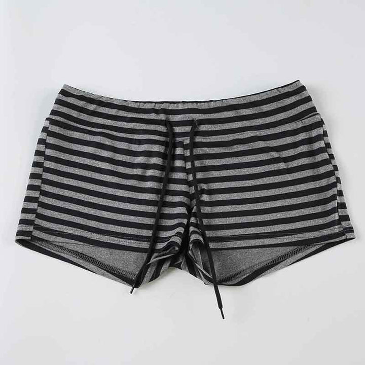 Multi-Style Striped Co-Ord Set | Halter / Off-Shoulder Top &amp; Drawstring Shorts for Women