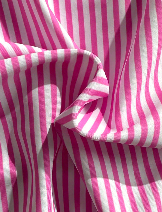 Striped Ruffle Trim Tie-Strap One-Piece Swimsuit
