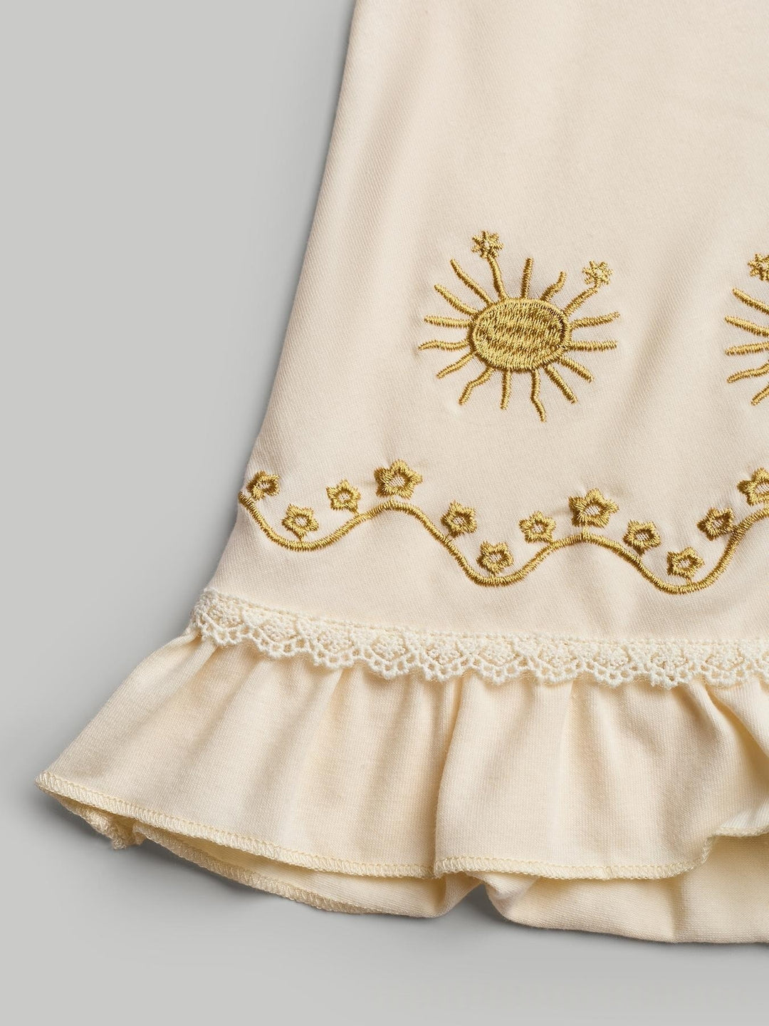 Embroidered Lace Trim Cami Top, Boho Peplum Spaghetti Strap Tank