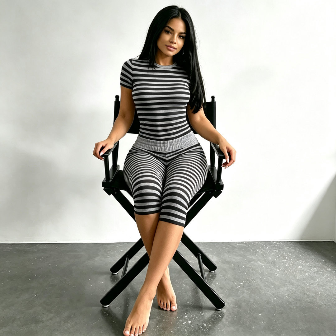 Striped two-tone home set