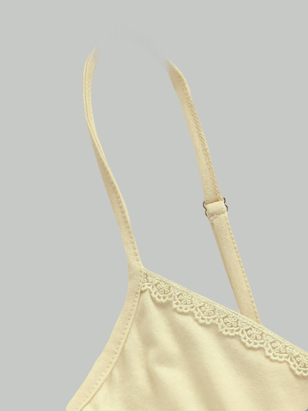 Embroidered Lace Trim Cami Top, Boho Peplum Spaghetti Strap Tank