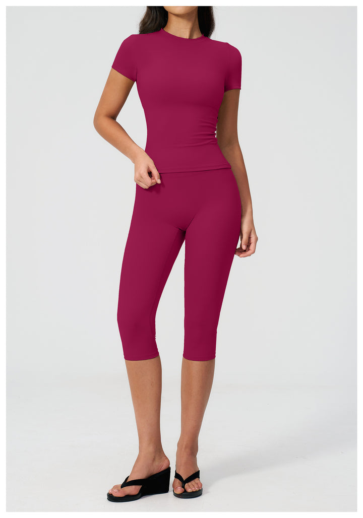 Breathable Quick-Dry Yoga Capri Set