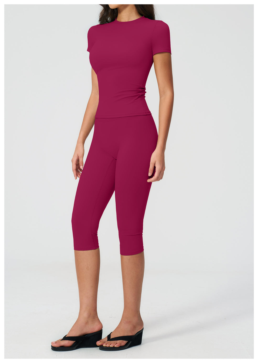 Breathable Quick-Dry Yoga Capri Set