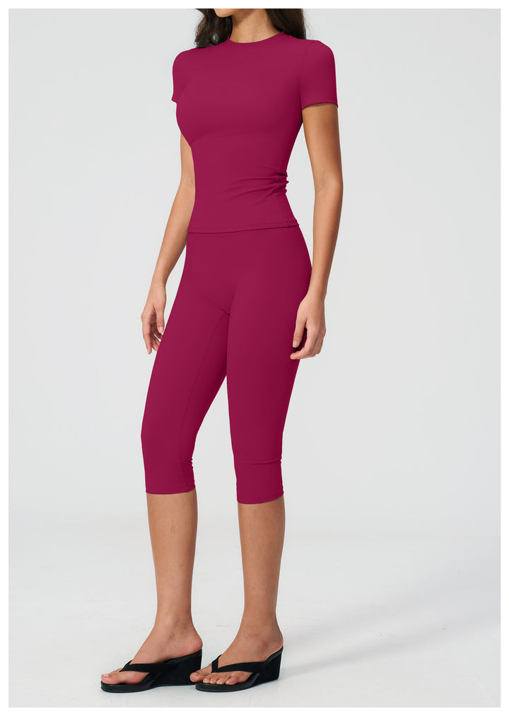 Breathable Quick-Dry Yoga Capri Set