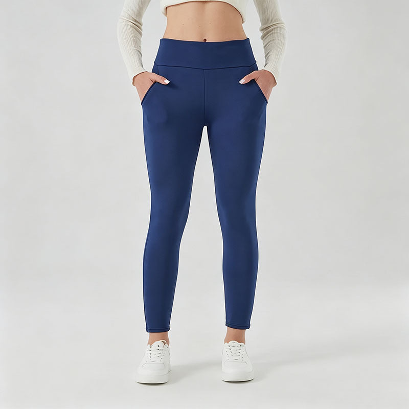 High-waisted fleece-lined leggings