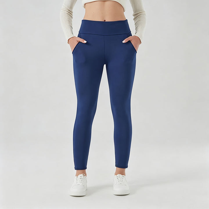 High-waisted fleece-lined leggings