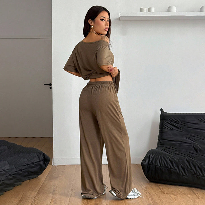 Off-Shoulder Wide-Leg Set