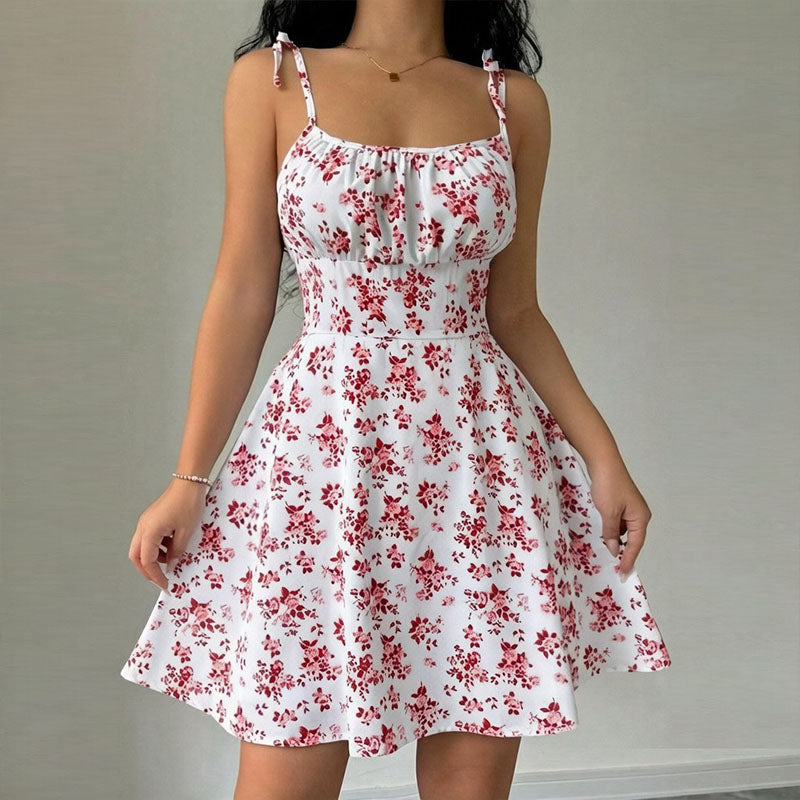 Waist-cinching A-line mini skirt
