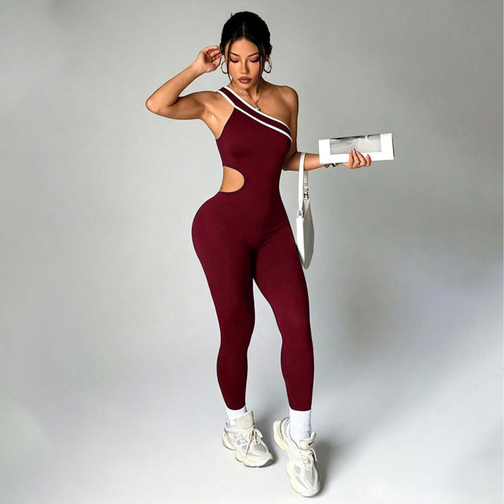 One Shoulder Yoga Jumpsuit