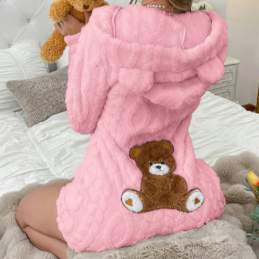 Women Teddy Bear Hooded Romper