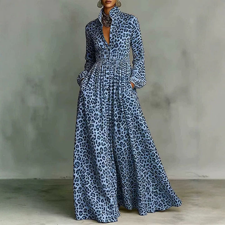 Leopard-print maxi dress