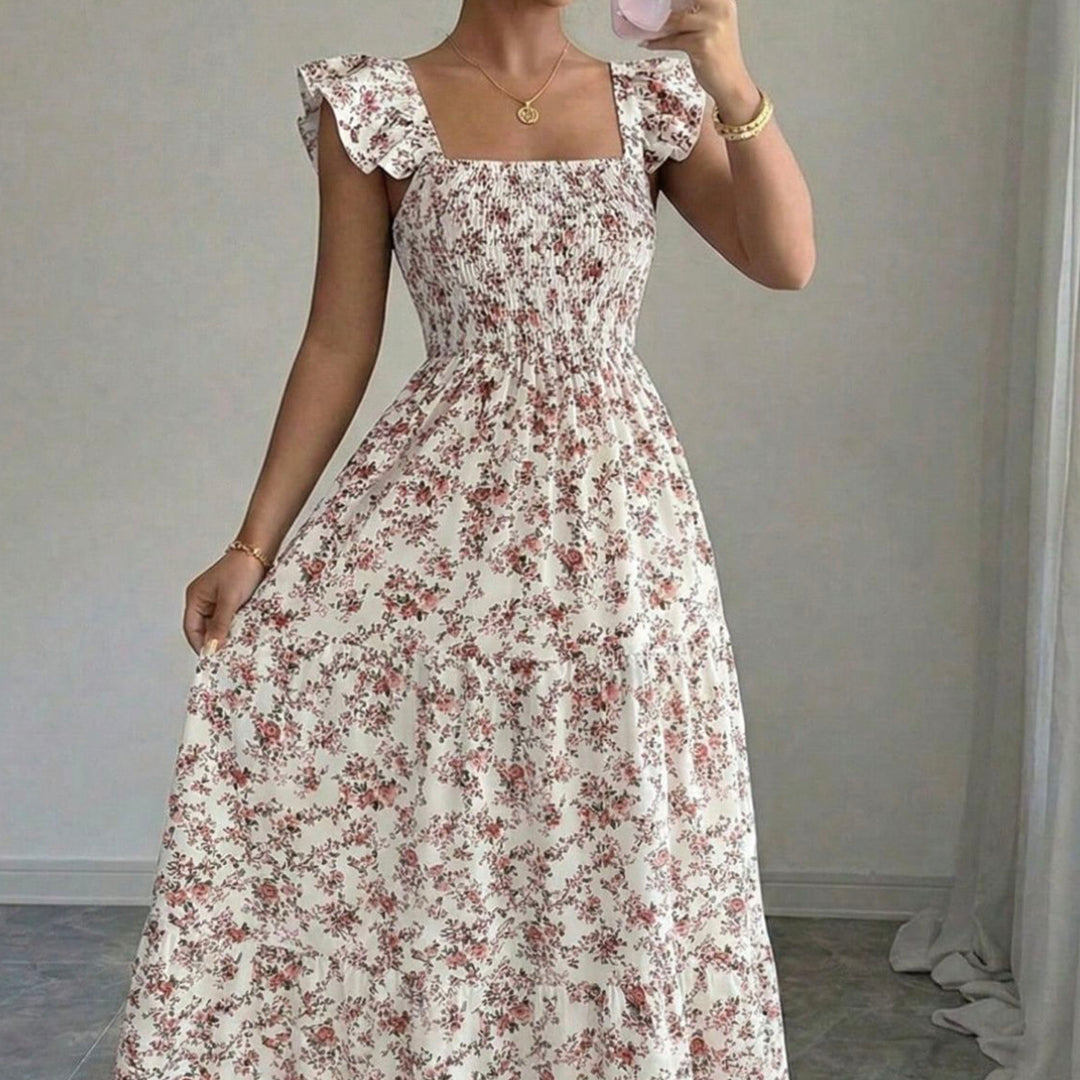 French Square Neck Dress