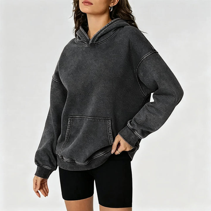 Plus-size hooded sweatshirt