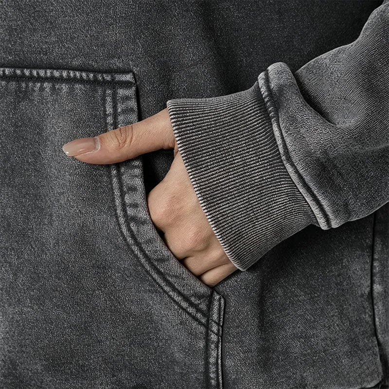 Plus-size hooded sweatshirt