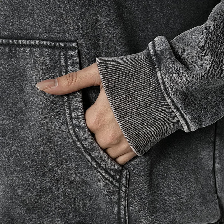Plus-size hooded sweatshirt
