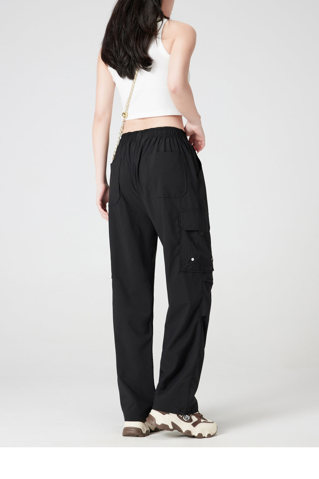 Quick-Dry Cargo Jogger Pants | Utility Streetwear Parachute Pants for Women