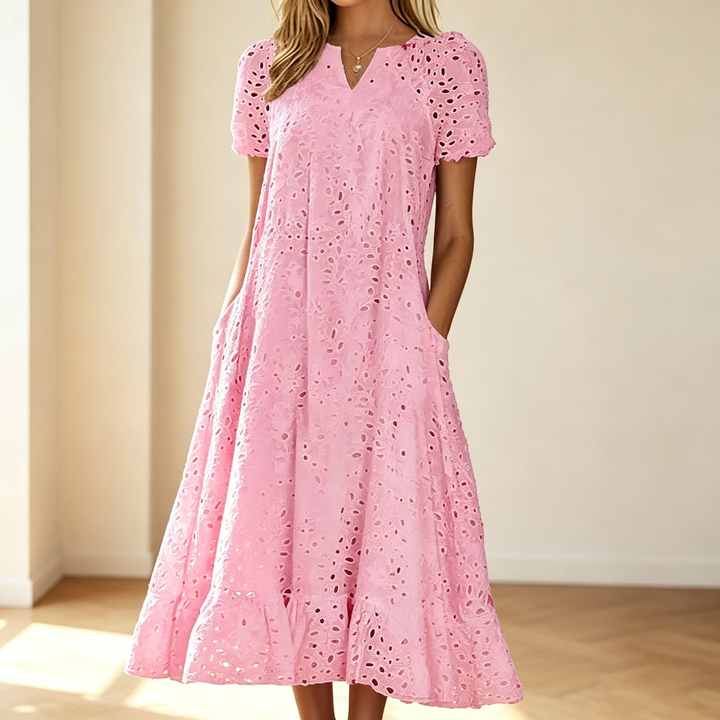 Serene V-Neck Cutout Long Dress