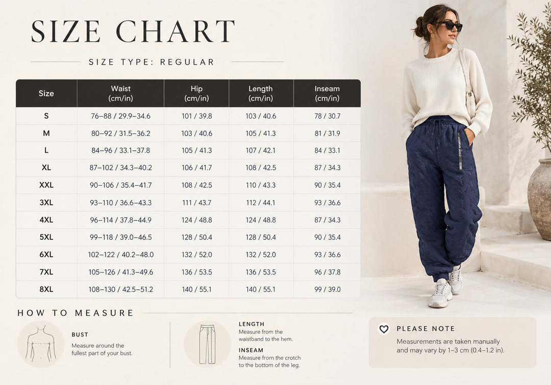 Fleece-lined winter warm trousers