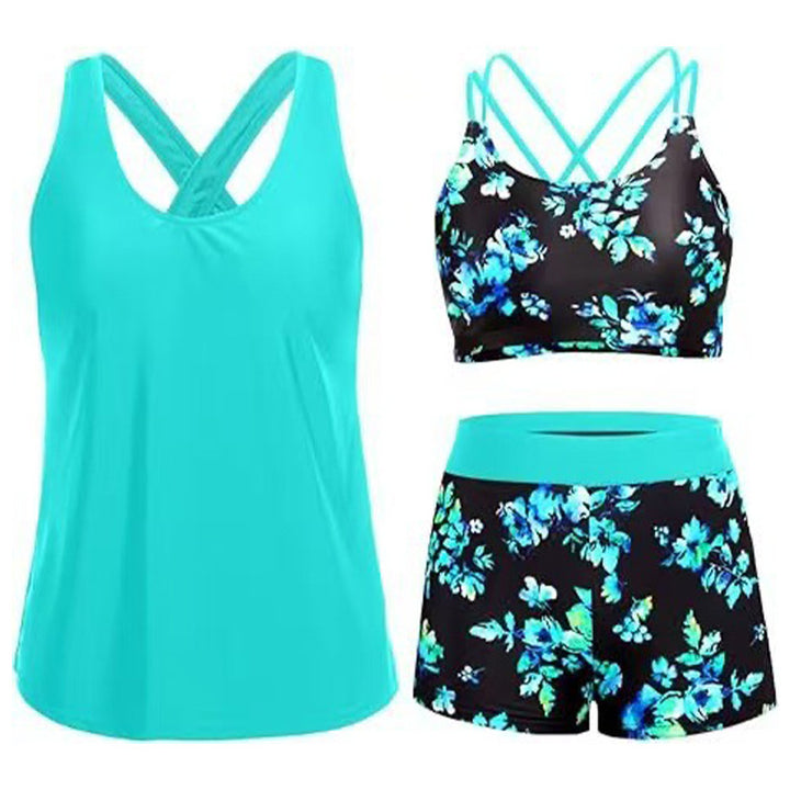 Double-strap bikini swimsuit set