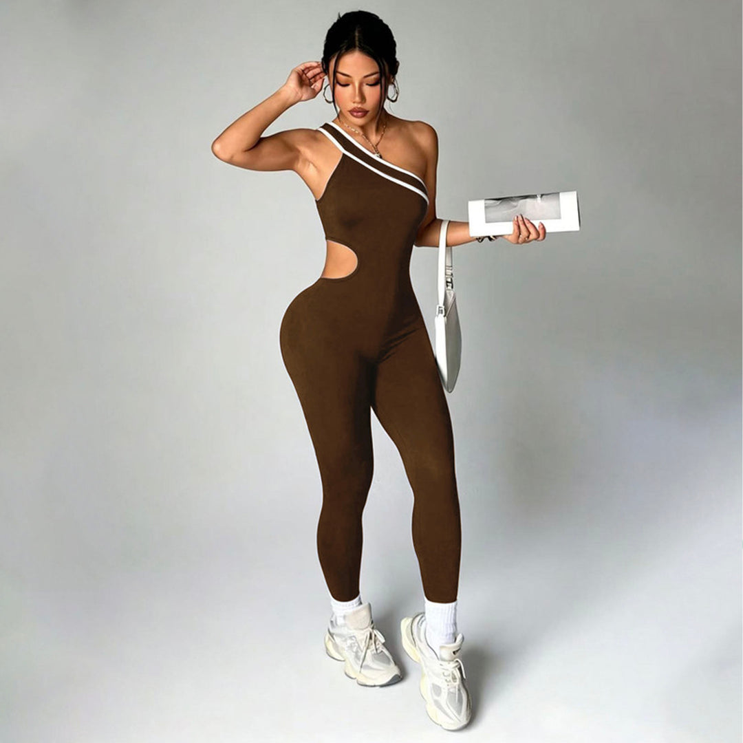 One Shoulder Yoga Jumpsuit