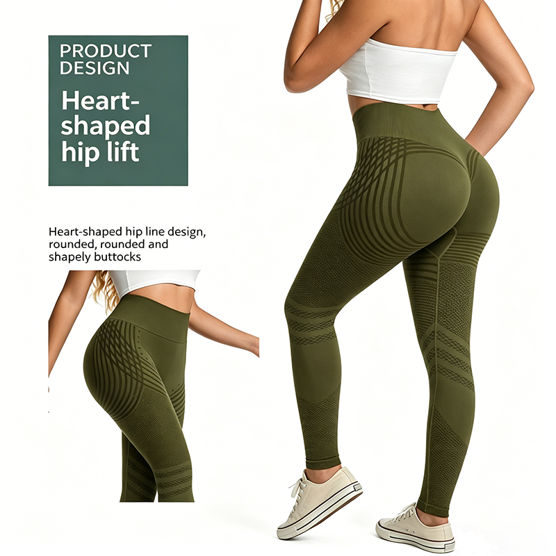 Jacquard Butt-Lifting Tummy Control Yoga Leggings