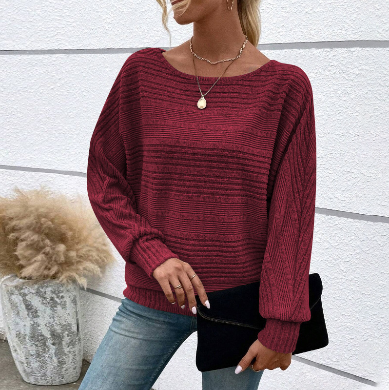 Casual loose-fit knit pullover
