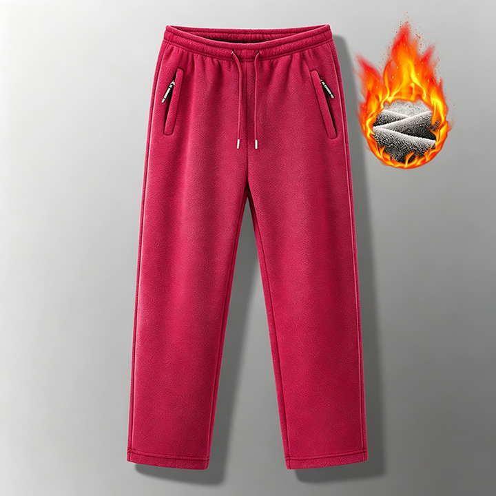 Men Fleece Warm Drawstring Casual Pants