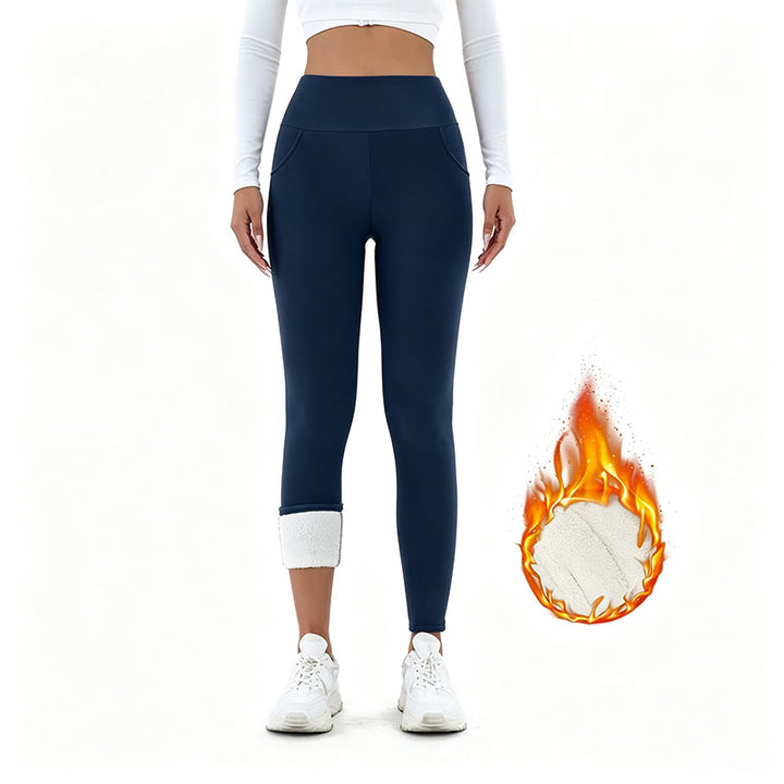 High-waisted fleece-lined leggings