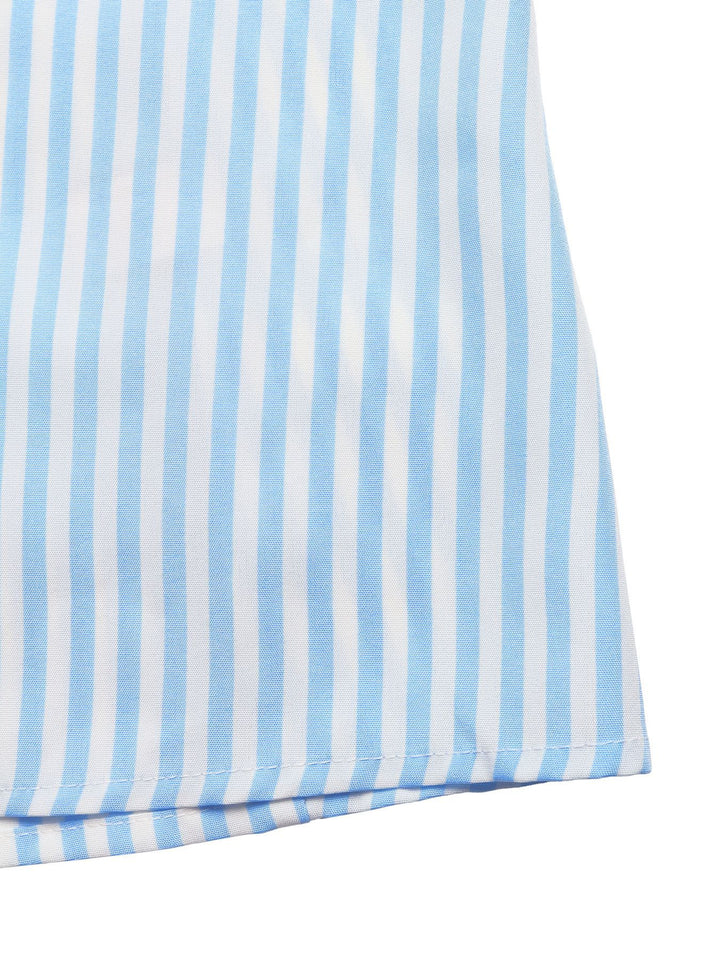 Women Striped Halter Maxi Dress Backless Smocked Beach Vacation Boho Dress