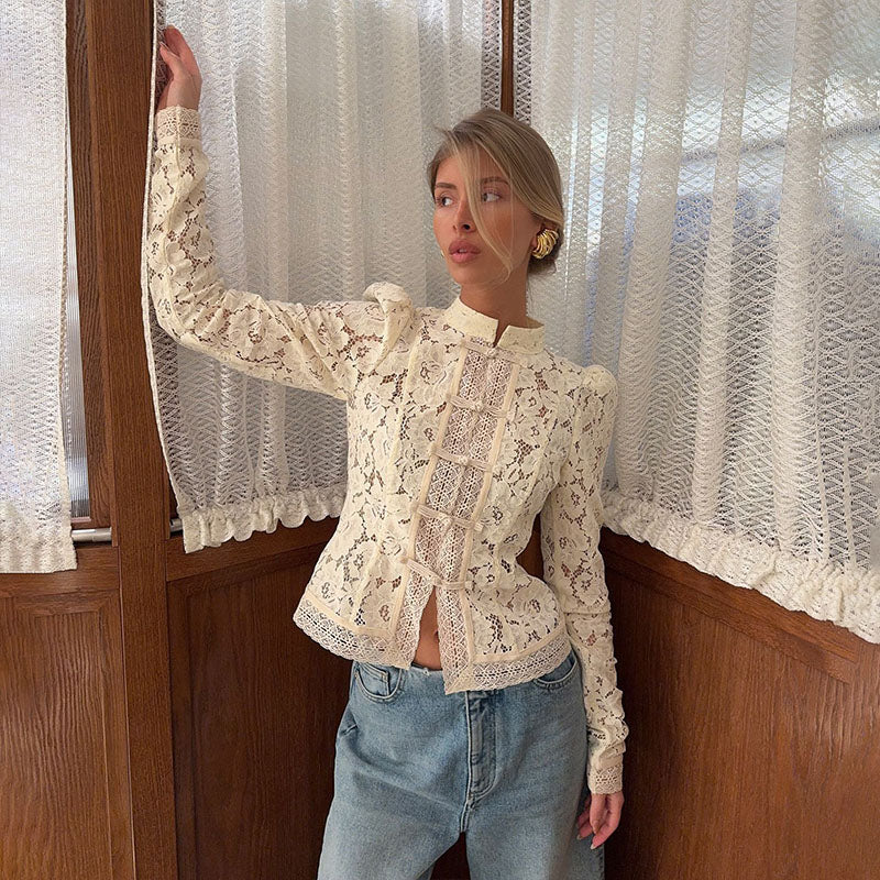 Hollow Lace Top