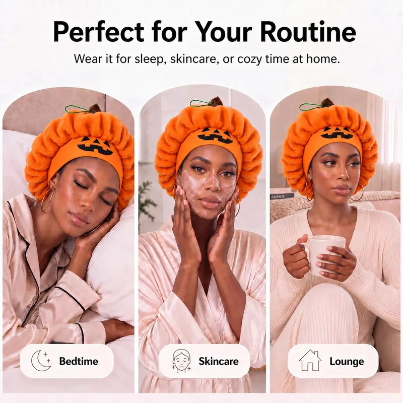 Halloween Plush Pumpkin Sleep Hat