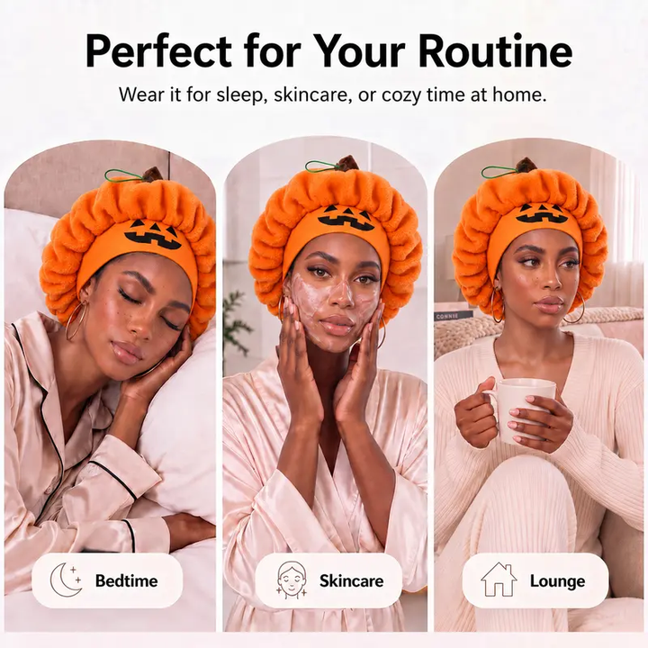 Halloween Plush Pumpkin Sleep Hat