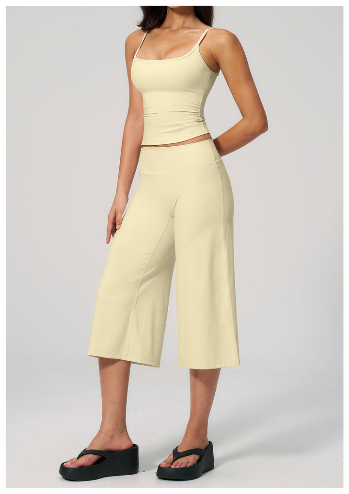 Quick-Dry Yoga Tank &amp;amp; Culotte Activewear Set