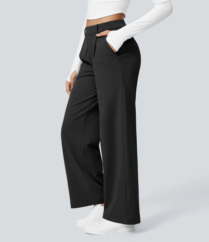 High Waisted Work Pants for Women Business Casual Outfits 2026 Office Dress Pants Trousers with Pockets