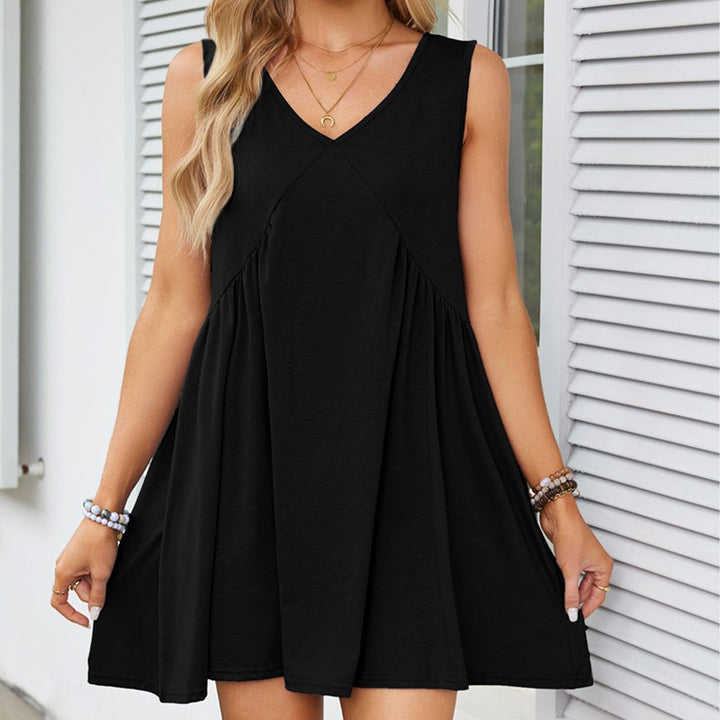 Sleeveless V-Neck Dress