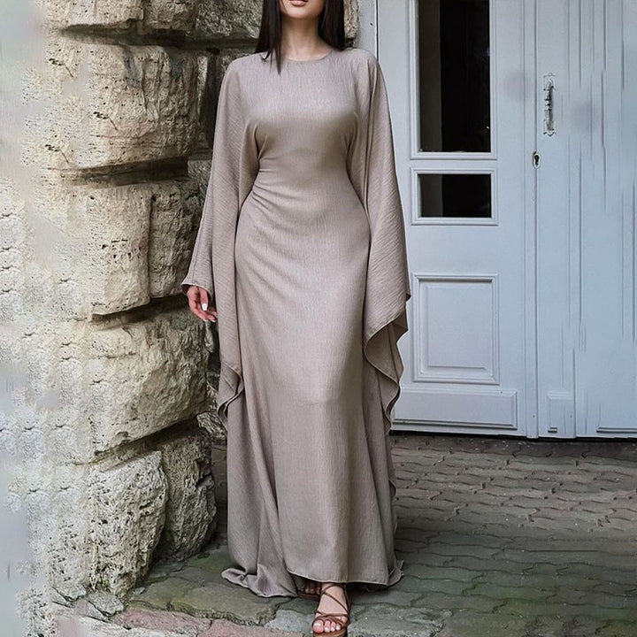 Batwing-sleeve maxi dress