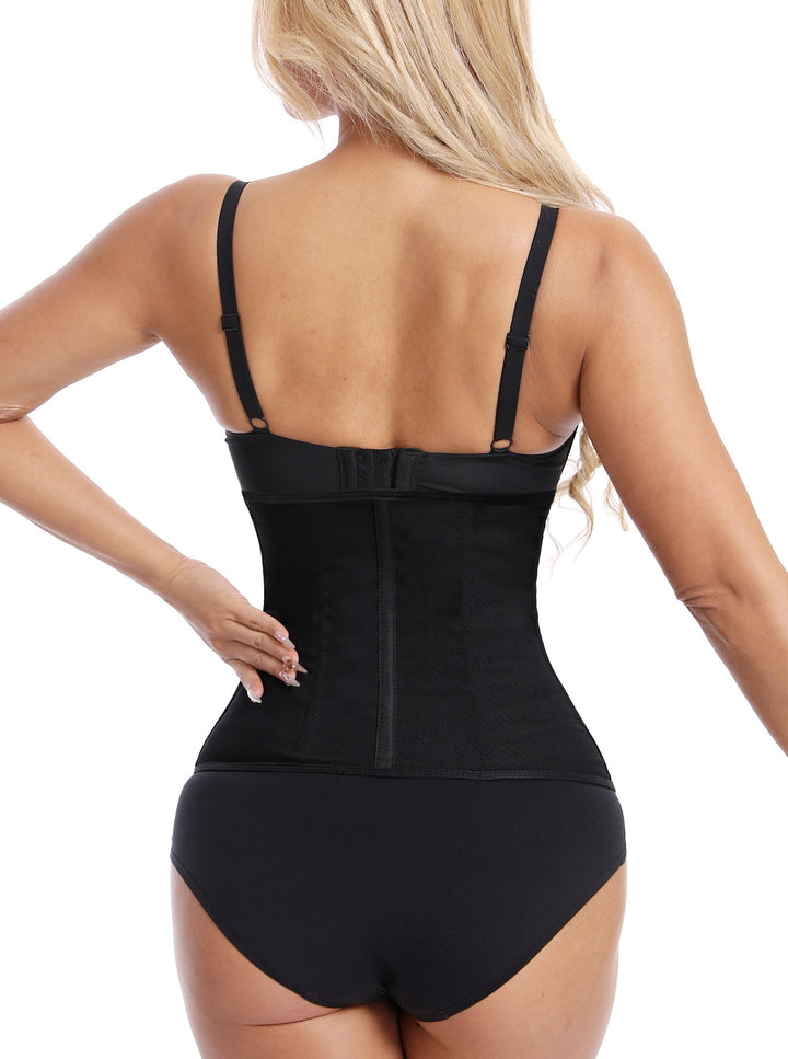 Waist Trainer for Women Zipper Corset Shapewear Tummy Control Mesh Waist Cincher Faja Body Shaper